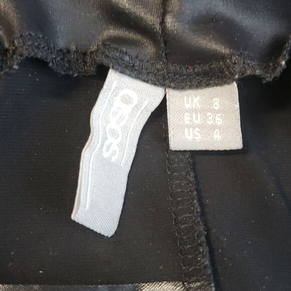 ASOS womens 4 black coated leggings - Picture 3 of 4